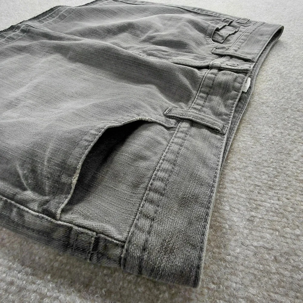Ann Taylor LOFT Womens 10 Denim Gray Skirt Raw Hem Distressed Grunge Goth Witchy